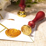 Kit di timbri in cera personalizzati con iniziali e bastoncino di cera sigillante Regalo di nozze per la festa della sposa per la coppia