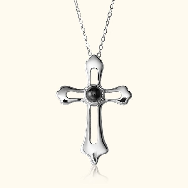 Gepersonaliseerde fotoprojectie 100 talen ik hou van je projectie kruis ketting
