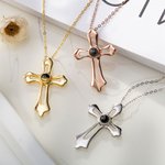 Personalisierte Foto Projektion 100 Sprachen Ich liebe dich Projektion Kreuz Halskette