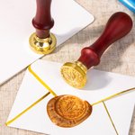 Kit di timbri in cera personalizzati con iniziali e bastoncino di cera sigillante Regalo di nozze per la festa della sposa per la coppia