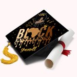 Personalised Black Excellence Grad Cap Topper Decoration