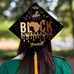 Personalised Black Excellence Grad Cap Topper Decoration