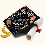 Henkilökohtainen opetus on sydämen työ Grad Cap Topper koristelu