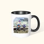 Personlig motorsykkel far og barn 11oz krus med navn tekst bursdag farsdag gave til pappa barn