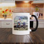 Personlig motorsykkel far og barn 11oz krus med navn tekst bursdag farsdag gave til pappa barn
