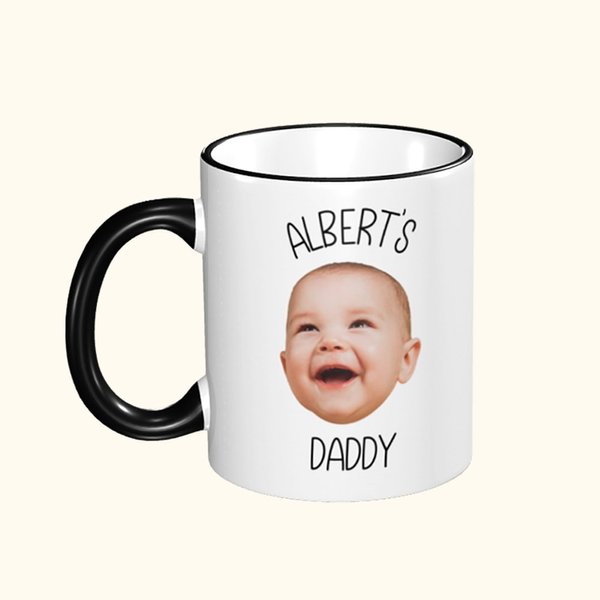 Personalized Baby Face Mug with Photo and Name for Daddy
