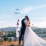 Personalized Clear Balloons With Name Decal and Tassel Decorations for Wedding