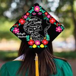 Cadeau de fin d'études personnalisé en forme de fleur pour fille forte avec le nom de la classe 2025 Cadeau de fin d'études pour les diplômés