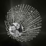 Personalized 100 Languages I love You Projection Moon and Astronaut Necklace Photo Projection