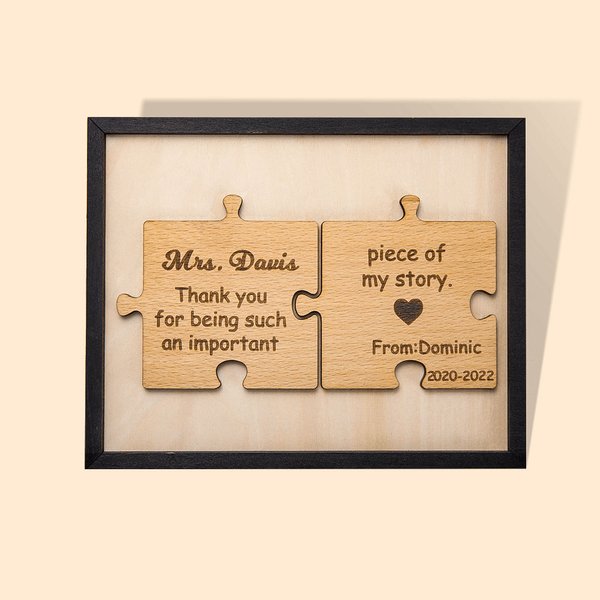 Puzzle personalizzato con cornice di ringraziamento per un grande regalo di apprezzamento agli insegnanti