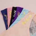 Culotte en dentelle translucide pour femme personnalisée avec nom