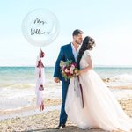 Personalized Clear Balloons With Name Decal and Tassel Decorations for Wedding