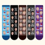 Personalised I Love Dad Funny Child's Face Socks Best Father's Day Birthday Gift for Dad