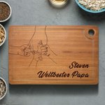 Tabla de cortar de madera personalizada y grabada con láser para regalar el Día del Padre