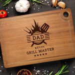 Tabla de cortar de madera personalizada y grabada con láser para regalar el Día del Padre