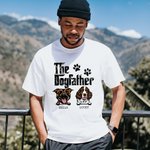 Personalizado 1-6 Perros El Padre Perro Camiseta de algodón con nombre