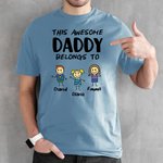 Personalized This Awesome Belongs to T-shirt with Kids Name for Family Gift