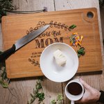 Tabla de Cortar Personalizada Flor de Nacimiento para Madre Abuela