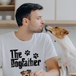 Personalizado 1-6 Perros El Padre Perro Camiseta de algodón con nombre