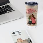 Gobelet Personnalisé avec Image Maman et Fille Gobelet en Acier Inoxydable de Qualité Alimentaire Cadeau Anniversaire Fête pour Maman