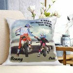Taie d'Oreiller Personnalisée avec Texte et Image Cadeau Anniversaire Fête des Pères pour Papa Enfant