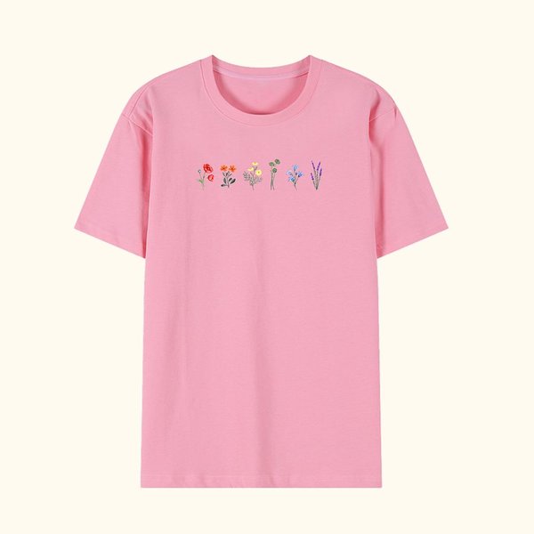 Personalised LGBT Pride Wildflowers Rainbow Unisex T-Shirt