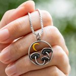 Collar personalizado seta luna creciente con iniciales