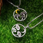 Collar personalizado seta luna creciente con iniciales