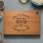 Tabla de Cortar Personalizada Flor de Nacimiento para Madre Abuela