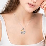 Collar personalizado seta luna creciente con iniciales