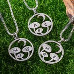 Collar personalizado seta luna creciente con iniciales