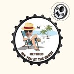 Personalised Funny Photo Fridge Magnet with Bottle Opener Gift for Retirees