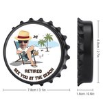 Personalised Funny Photo Fridge Magnet with Bottle Opener Gift for Retirees