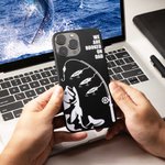 Coque de Téléphone Personnalisée avec les Noms des Enfants Étui pour iPhone de Pêche Cadeau Fête des Pères pour le Père