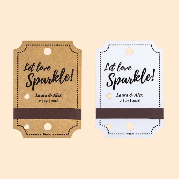 Personalized Rustic Sparkler Tags Wedding Send-Off Tags with Match Holder 25 PCS Birthday Party Supplies  Anniversary Engagement Gift