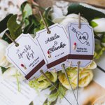 Personalised Rustic Sparkler Tags Wedding Send-Off Tags with Match Holder 25 PCS Birthday Party Supplies  Anniversary Engagement Gift