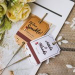 Personalised Rustic Sparkler Tags Wedding Send-Off Tags with Match Holder 25 PCS Birthday Party Supplies  Anniversary Engagement Gift