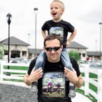 Personalized Motorcycle Helmet Father and Kid 100% Cotton T-shirt with Name Father's Day Gift for Dad Kid