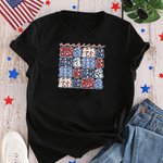 Personlig American Mama Independence Day 4 juli Patriotisk T-shirt