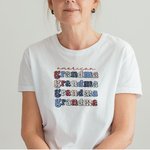 Personlig American Mama Independence Day 4 juli Patriotisk T-shirt