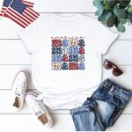 Personlig American Mama Independence Day 4 juli Patriotisk T-shirt