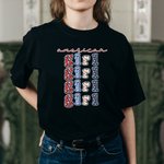 Personlig American Mama Independence Day 4 juli Patriotisk T-shirt