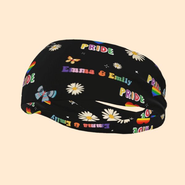 Personalised No-Slip With Moisture Wicking LGBTQ Pride Sweatband for Men and Women