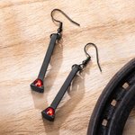 Boucles d'Oreilles Personnalisées avec Pierre de Naissance Pendentif Clous de Fer à Cheval Cadeau pour Femme