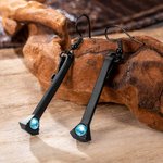 Boucles d'Oreilles Personnalisées avec Pierre de Naissance Pendentif Clous de Fer à Cheval Cadeau pour Femme