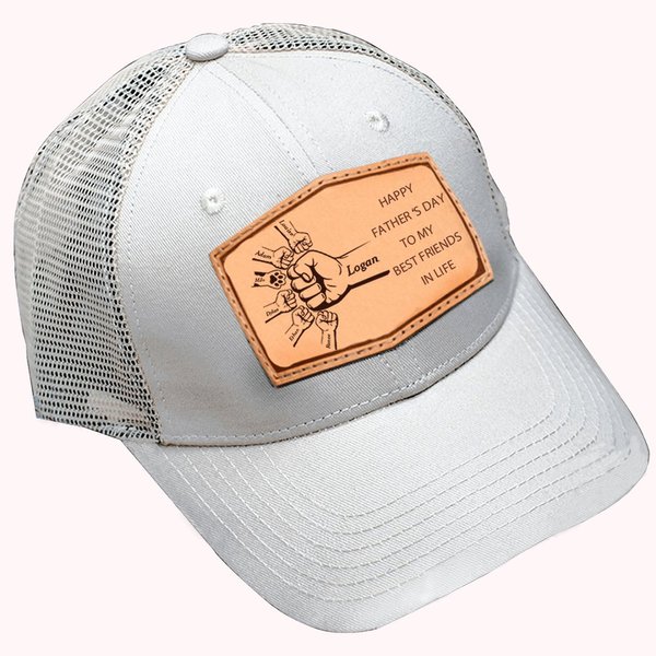 Casquette de Poings Personnalisée avec Nom de Papa et Enfant Cadeau d'Anniversaire Fête des Pères pour Papa Mari