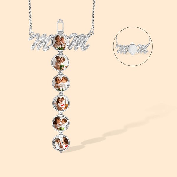 Personalised Foldable Multi-layer Photo Box MOM Necklace