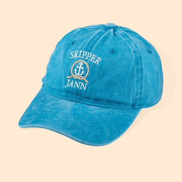 Gepersonaliseerde Kapitein Anker Logo Honkbalpet met Naam
