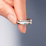 Henkilökohtainen Mama Perhe sormus 1-5 syntymäkivet naisille Äiti Isoäiti Äitienpäivä Syntymäpäivä Korut