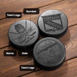 Personlig Graverad Hockey Puck Team Memorabilia Present till Spelare Tränare